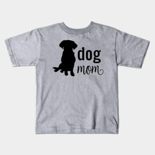 Dog Mom Silhouette Black Kids T-Shirt
